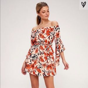 Floral off the shoulder dress